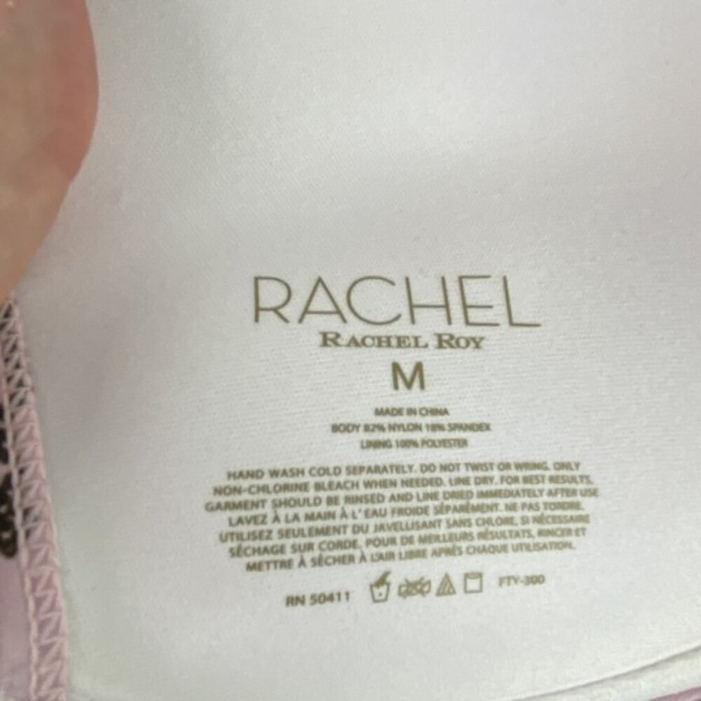 Rachel Rachel Roy Python Pink Printed Underwire Bikini Swim Top Size M - Picture 5 of 7